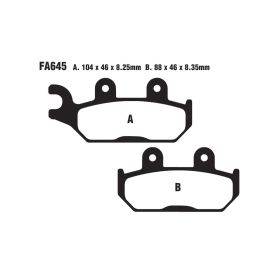 EBC FA645TT MOTORCYCLE BRAKE PADS