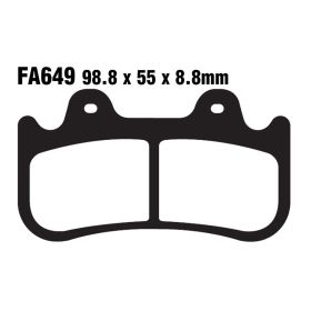 PLAQUETTES FREIN MOTO EBC FA649HH