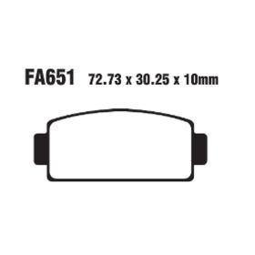 EBC FA651R MOTORCYCLE BRAKE PADS
