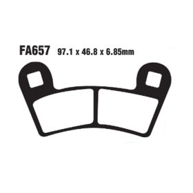 PLAQUETTES FREIN MOTO EBC FA657R