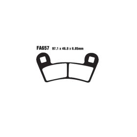 PLAQUETTES FREIN MOTO EBC FA657R