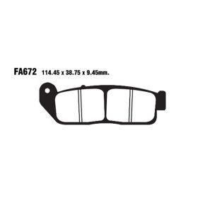 EBC FA672 MOTORCYCLE BRAKE PADS