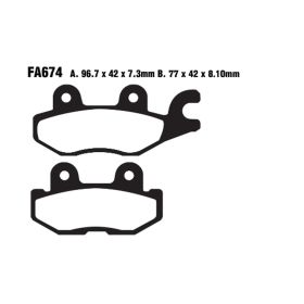 EBC FA674R MOTORCYCLE BRAKE PADS