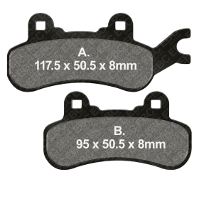 Plaquettes de frein standard EBC FA682TT pour Can Am