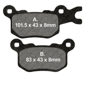 EBC Standard Brake Pads FA684TT for Can Am DEFENDER
