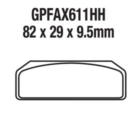 EBC GPFAX611HH MOTORCYCLE BRAKE PADS
