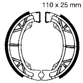 BRAKE SHOES WITH SPRING