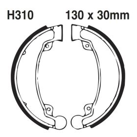 EBC Rillenbremsbeläge H310G mit Federn D.130mm