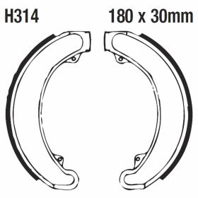 EBC Bremsbeläge mit Federn H314 D.180mm für Honda