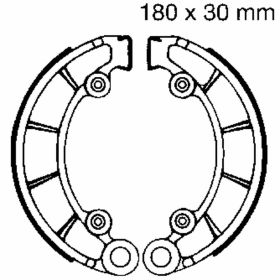 EBC H316 Hinterbremsschuhe D.180mm für Honda CB