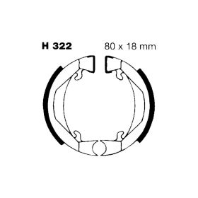 EBC H322 BRAKE SHOES