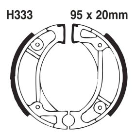 EBC Rillenbremsbeläge H333G mit Federn D.95mm