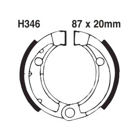 EBC H346G BRAKE SHOES
