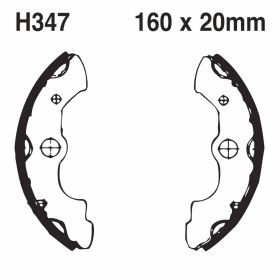EBC Bremsbeläge mit Federn H347 D.160mm für Honda TRX