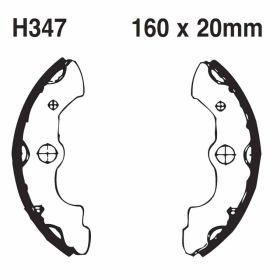 EBC Rillenbremsbeläge H347G mit Federn D.160mm für Honda TRX