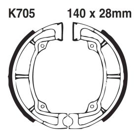 EBC brake shoes with springs K705 D.140mm for Kawasaki