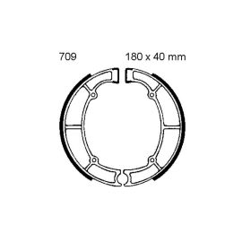 Plaquettes de frein EBC avec ressorts K709 D.180mm pour Kawasaki