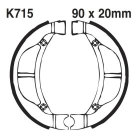 EBC Rillenbremsbeläge K715G mit Federn D.90mm