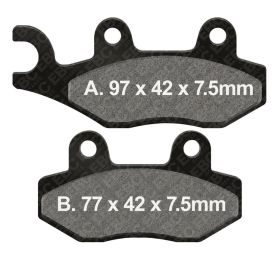 Plaquettes de frein en composé fritté EBC MX-S 135