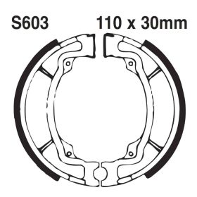 EBC S603G Grooved Brake Shoes with Springs D.110mm