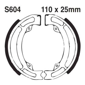 Plaquettes de frein rainurées EBC S604G avec ressorts D.110mm