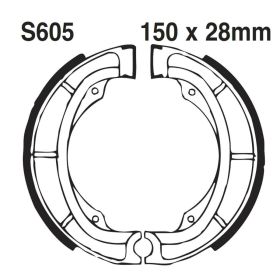 EBC S605G Rillenbremsschuh mit D.150mm Federn