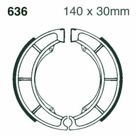 EBC S636 Hinterbremsschuh mit Federn D.140mm für Suzuki