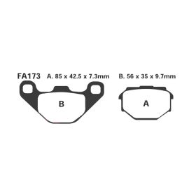 EBC SFA173 MOTORCYCLE BRAKE PADS