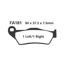 MOTORRAD BREMSBELäGE EBC SFA181HH