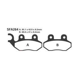 PLAQUETTES FREIN MOTO EBC SFA264HH