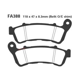 PLAQUETTES FREIN MOTO EBC SFA388