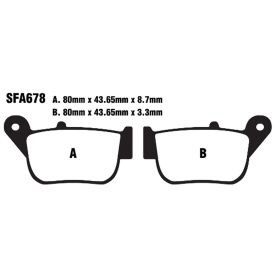 PLAQUETTES FREIN MOTO EBC SFA678HH