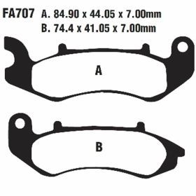 PLAQUETTES FREIN MOTO EBC SFA707