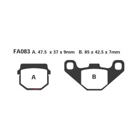 PLAQUETTES FREIN MOTO EBC SFAC083