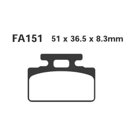 EBC SFAC151 MOTORCYCLE BRAKE PADS