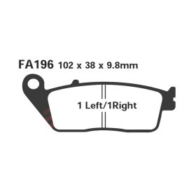 PLAQUETTES FREIN MOTO EBC SFAC196