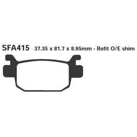 PLAQUETTES FREIN MOTO EBC SFAC415