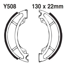 EBC Rillenbremsbeläge Y508G mit Federn D.130mm für Yamaha