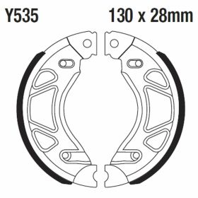EBC Y535 Hinterbremsschuh mit Federn D.130mm für Yamaha YBR