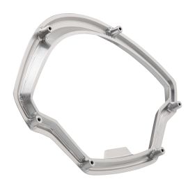 Cornice contachilometri ZELIONI argento in alluminio per Vespa GTS