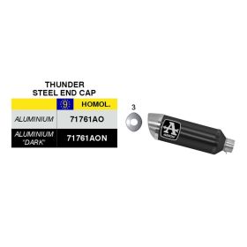ARROW Street Thunder Slip-On Racing Exhaust Aluminum Steel Cap Yamaha XJ6/XJ6 Diversion