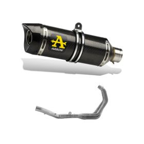 ARROW Thunder Slip-On Auspuff mit Carbon-Endkappe und Kollektor für Yamaha MT-09 2021-2023