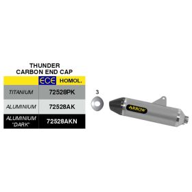 ARROW Thunder Titan Slip-On Rennsportauspuff Carby Cap Verbindung für Honda CRF 250 Rally