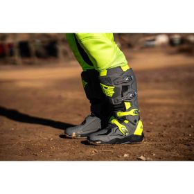 ACERBIS Motorradstiefel genehmigt Whoops grau/gelb Verschluss 4 Hebel