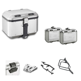 GIVI TREKKER DOLOMITI top case en aluminium gris 46/30L pour KTM