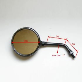 Umkehrbarer JMP Lenker Spiegel genehmigt schwarz BA19E-K0001B für Kawasaki Z