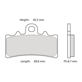 Paire de plaquettes de frein frittées BREMBO Z04 M079Z04 pour KTM