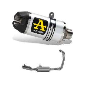 ARROW Indy-Rennsport-Titanium Slip-On-Auspuff Carbon-Endkappe Sammler für Aprilia RS 660