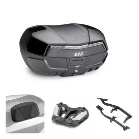GIVI MAXIA 5 TECH schwarzer Rauch Topcase-Kit 58L für ZONTES 703F ADVENTURE