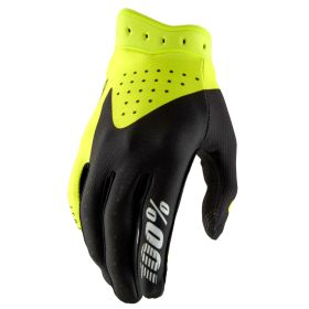 100% ITRACK Motocross Gloves Black/Fluorescent Yellow